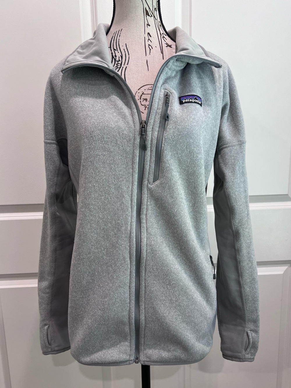 Patagonia Women's Heather Gray Full-Zip Jacket, XL